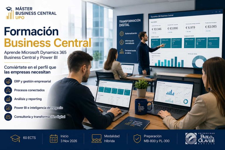 Formación Business Central con Microsoft Dynamics 365 y Power BI en entorno empresarial moderno