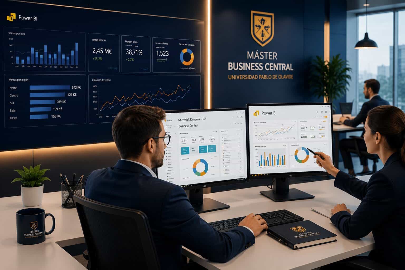 Qué es Power BI y análisis empresarial con dashboards en entorno corporativo moderno